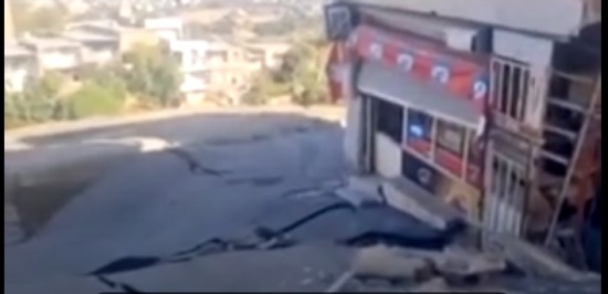 تصاویر وحشتناک رانش زمین در کرج