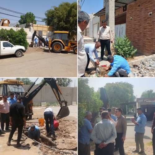 جمع آوری ۲۰ انشعاب غیر مجاز در کوی سید خلف