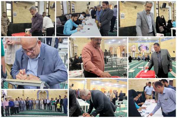 حضور خانواده بزرگ توسعه نیشکر پای صندوق های رای