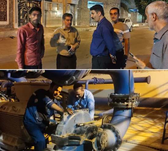 آب آشامیدنی منطقه عین ۲ اهواز پایدار شد آب آشامیدنی منطقه عین ۲ اهواز پایدار شد