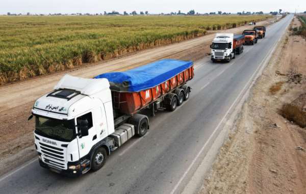 جابه‌جایی یک میلیون تُن کالا با ناوگان ایمن ترابر نیشکر