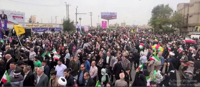 شکوه پهلوانی خوزستانی‌ها در راه‌پیمایی ۲۲ بهمن