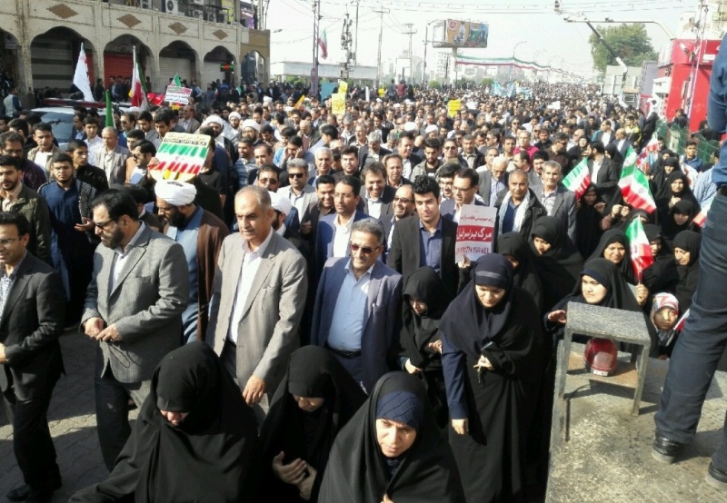 راه پيمايي حمایت از اقتدار و امنیت کشور در اهواز